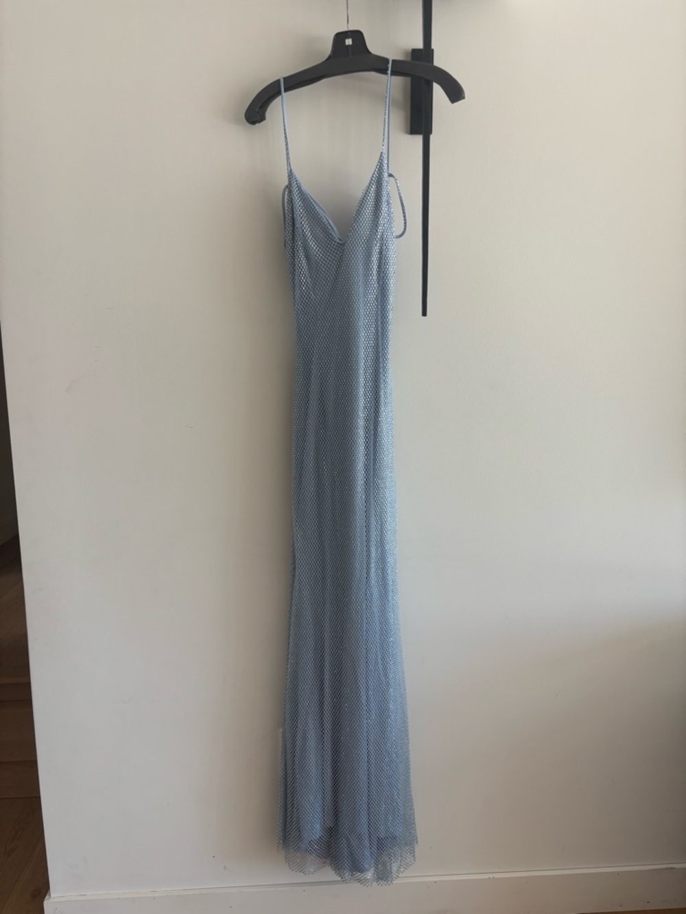 Jovani 08139 Light Blue High Slit Backless Dress Size 4 - Picture 8 of 15